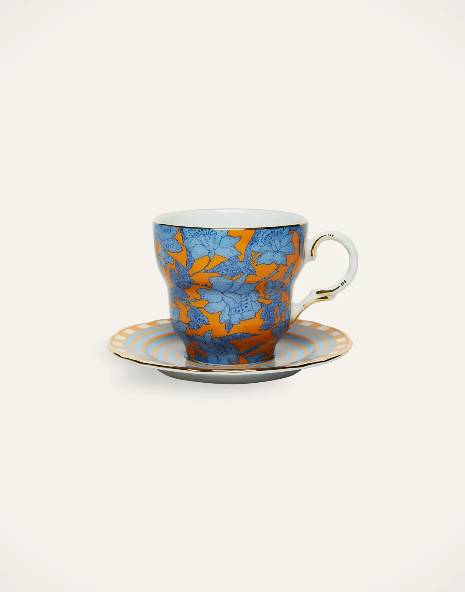 La DoubleJ Set Da Te E Caffe|Tavola<Big Mama Cup And SaucerLilium Zafferano in Porcelain