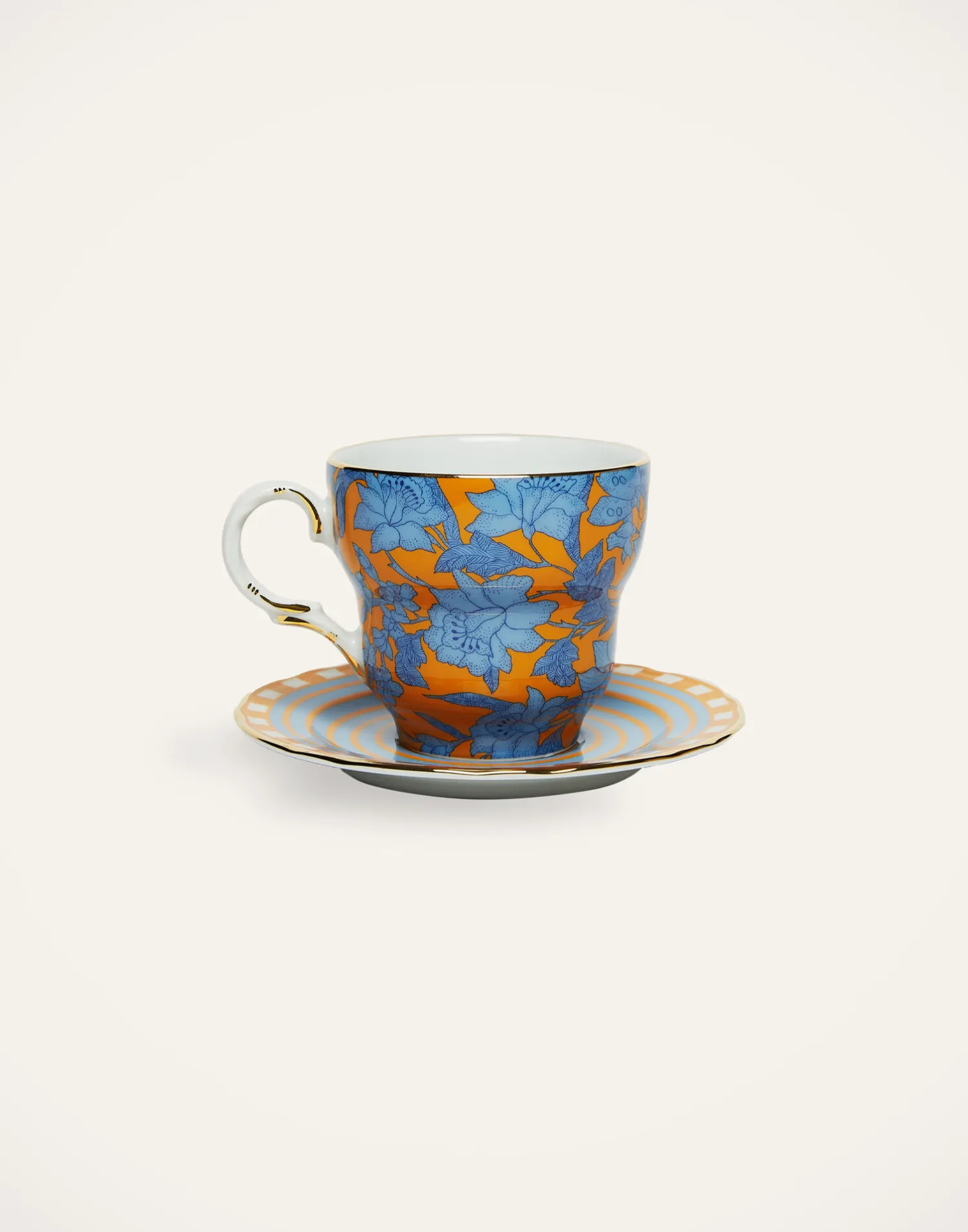 La DoubleJ Set Da Te E Caffe|Tavola<Big Mama Cup And SaucerLilium Zafferano in Porcelain