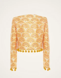 La DoubleJ Capispalla<Bijoux JacketFans Gold in Jacquard With Tassels