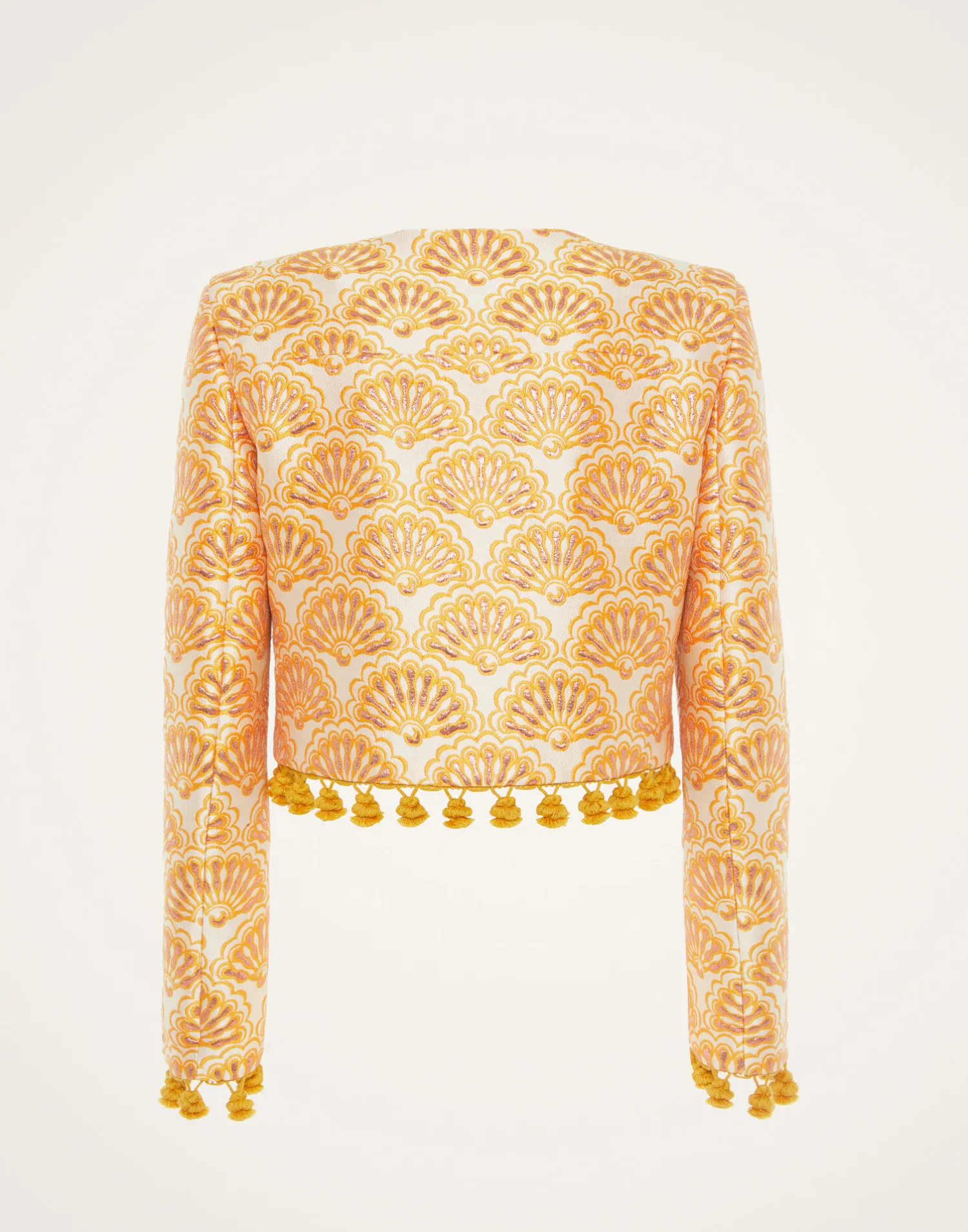 La DoubleJ Capispalla<Bijoux JacketFans Gold in Jacquard With Tassels