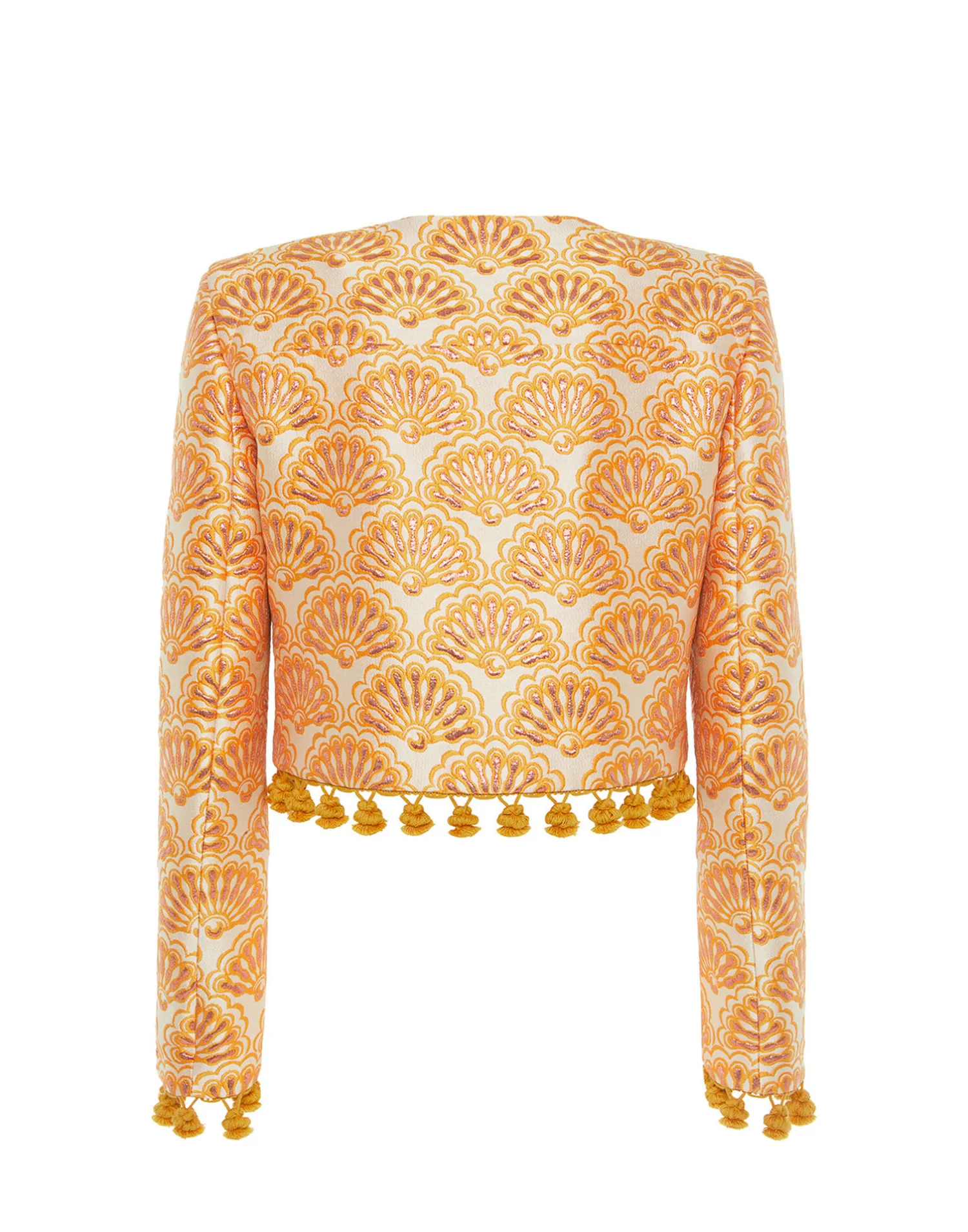 La DoubleJ Capispalla<Bijoux JacketFans Gold in Jacquard With Tassels