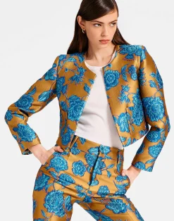 La DoubleJ Capispalla<Bijoux JacketHottie Turquoise in Jacquard
