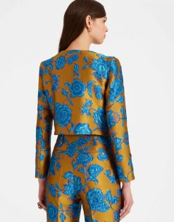 La DoubleJ Capispalla<Bijoux JacketHottie Turquoise in Jacquard