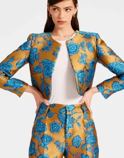 La DoubleJ Capispalla<Bijoux JacketHottie Turquoise in Jacquard