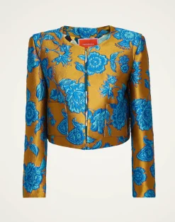 La DoubleJ Capispalla<Bijoux JacketHottie Turquoise in Jacquard