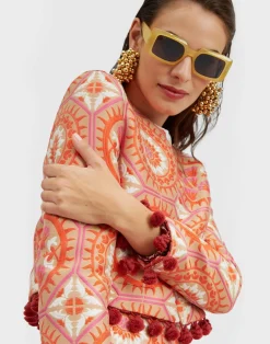 La DoubleJ Party Dressing<Bijoux JacketSun Orange in Jacquard  With Tassels