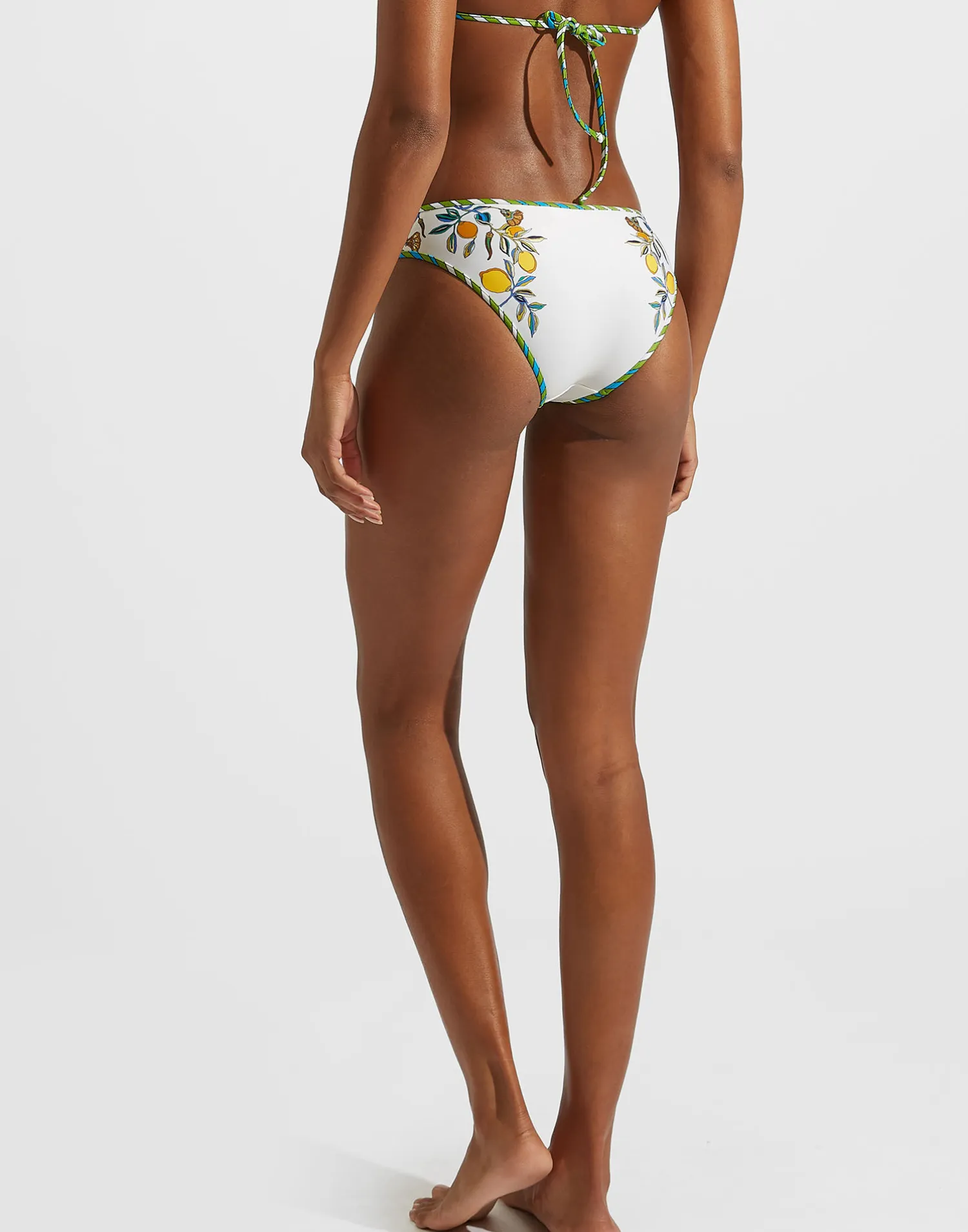 La DoubleJ Moda Mare<Bikini BottomBorboni Placée Bianco in Lycra