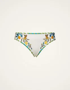 La DoubleJ Moda Mare<Bikini BottomBorboni Placée Bianco in Lycra