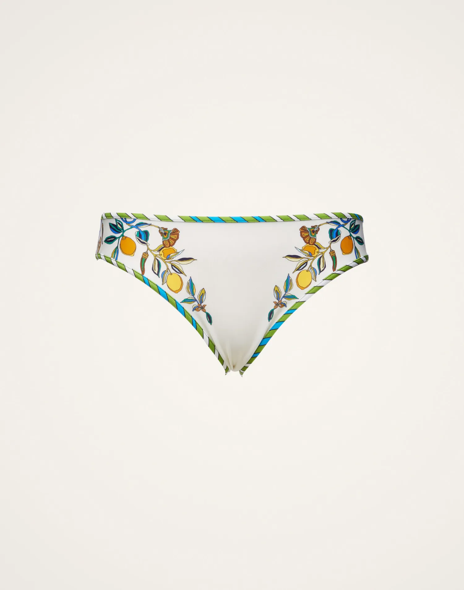 La DoubleJ Moda Mare<Bikini BottomBorboni Placée Bianco in Lycra