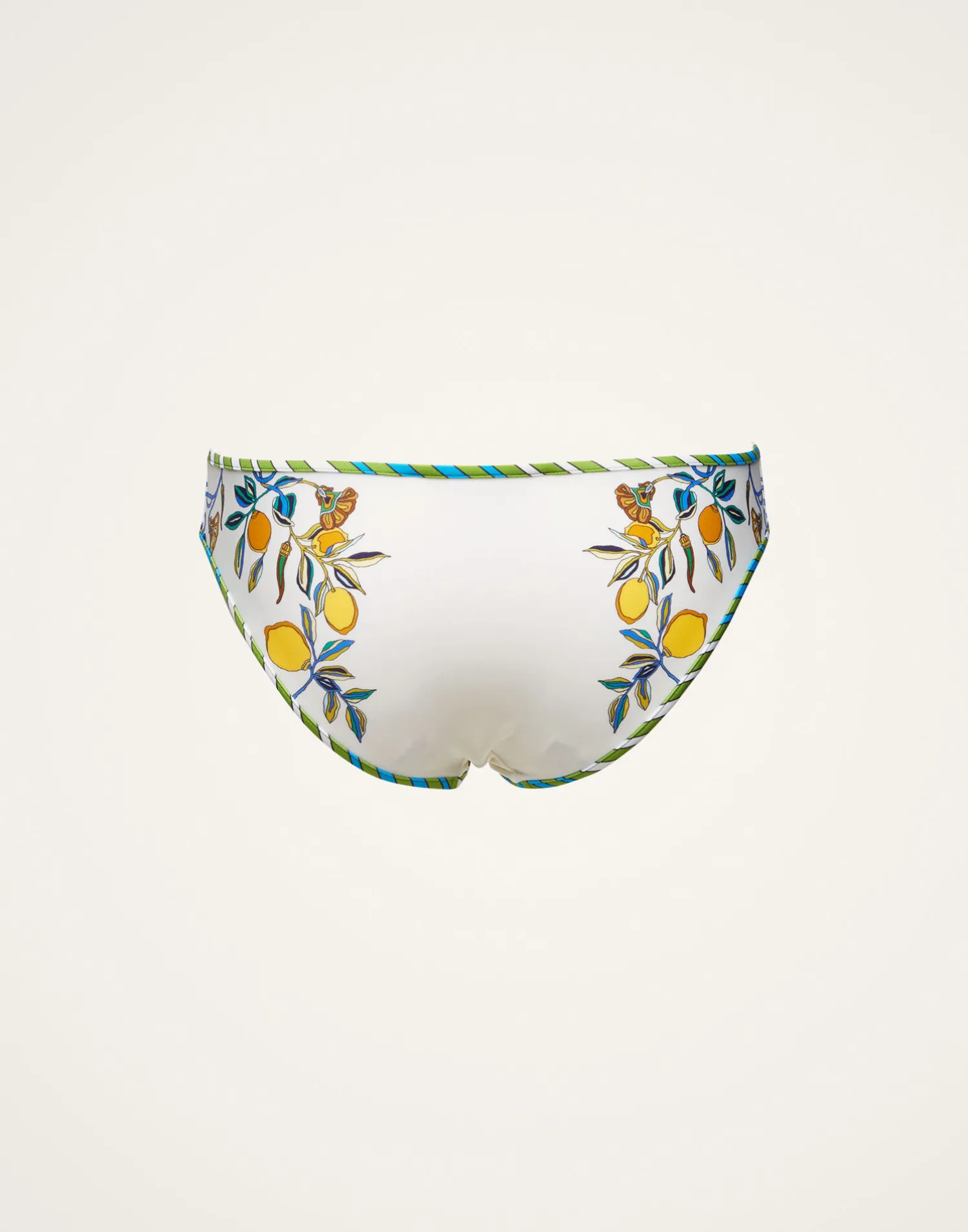 La DoubleJ Moda Mare<Bikini BottomBorboni Placée Bianco in Lycra