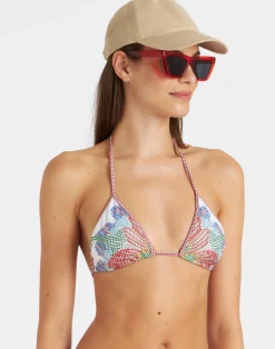 La DoubleJ Moda Mare<Bikini TopGrenadilla Plac&eacute;e Off White in Lycra