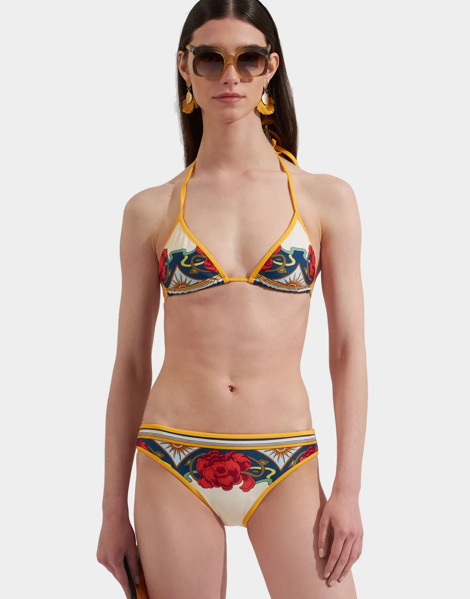 La DoubleJ Moda Mare<Bikini TopTaormina Placée Ivory in Lycra