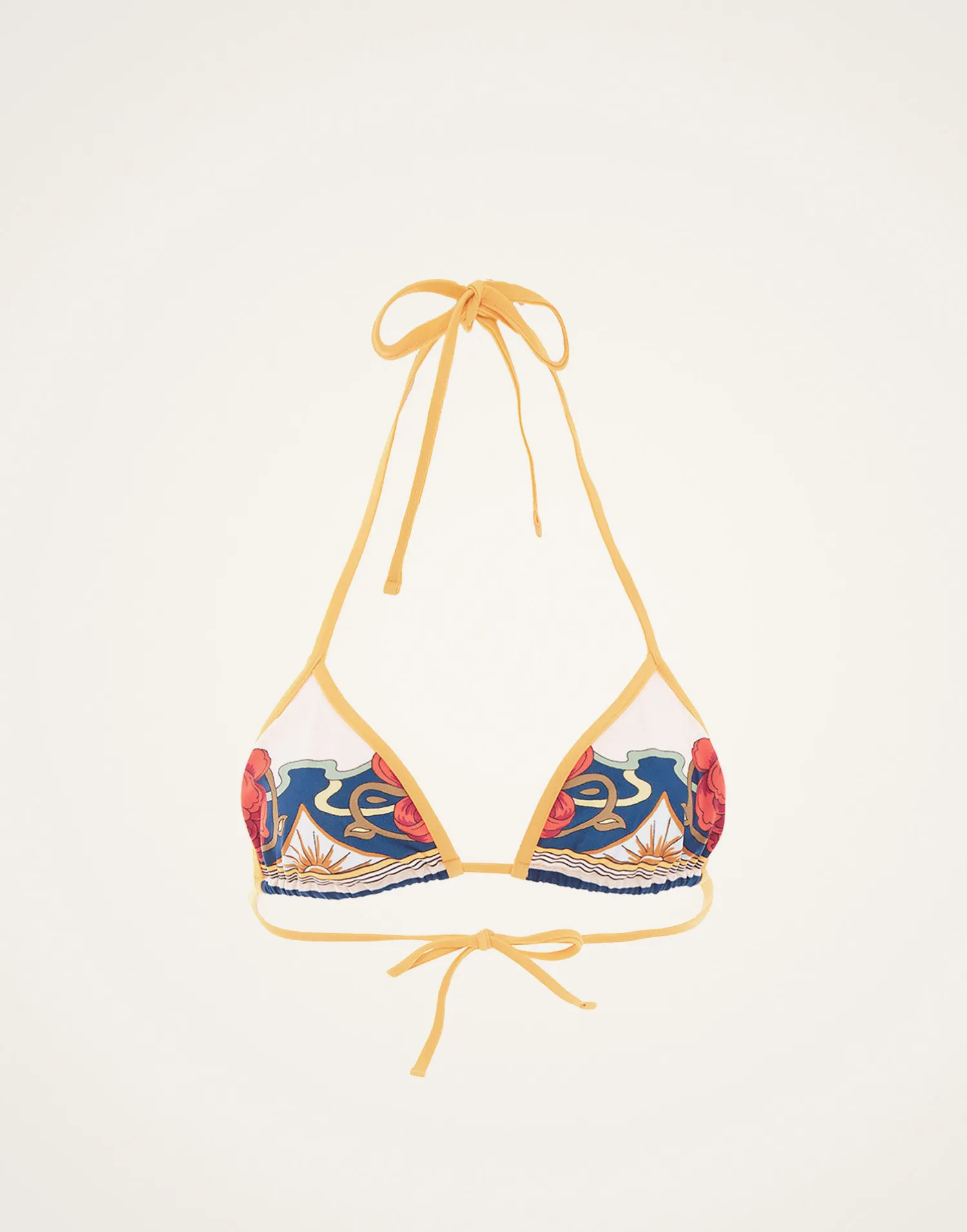 La DoubleJ Moda Mare<Bikini TopTaormina Placée Ivory in Lycra