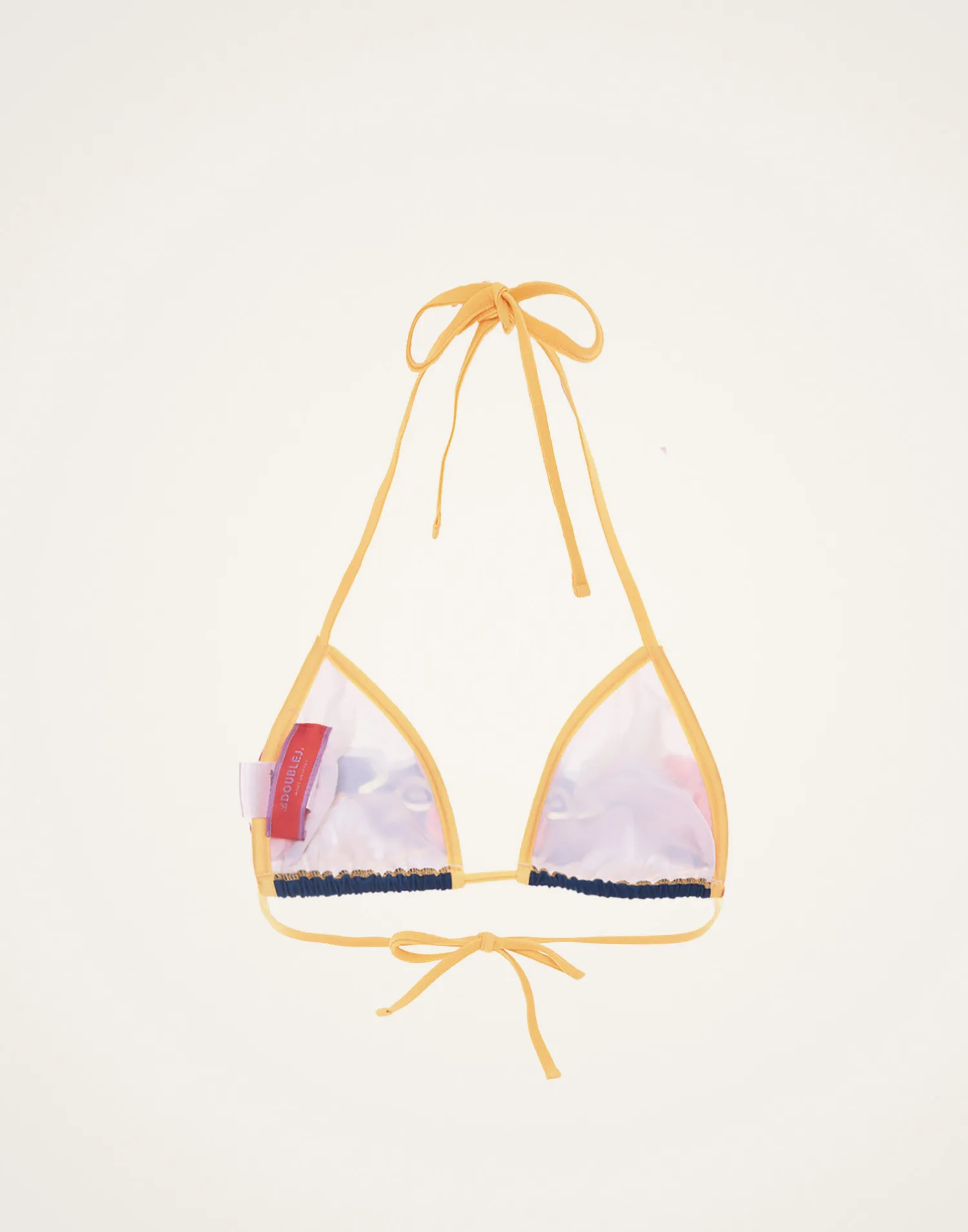 La DoubleJ Moda Mare<Bikini TopTaormina Placée Ivory in Lycra