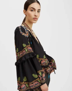 La DoubleJ Camicie E Top<Boho BlouseEve Black in Crepe De Chine