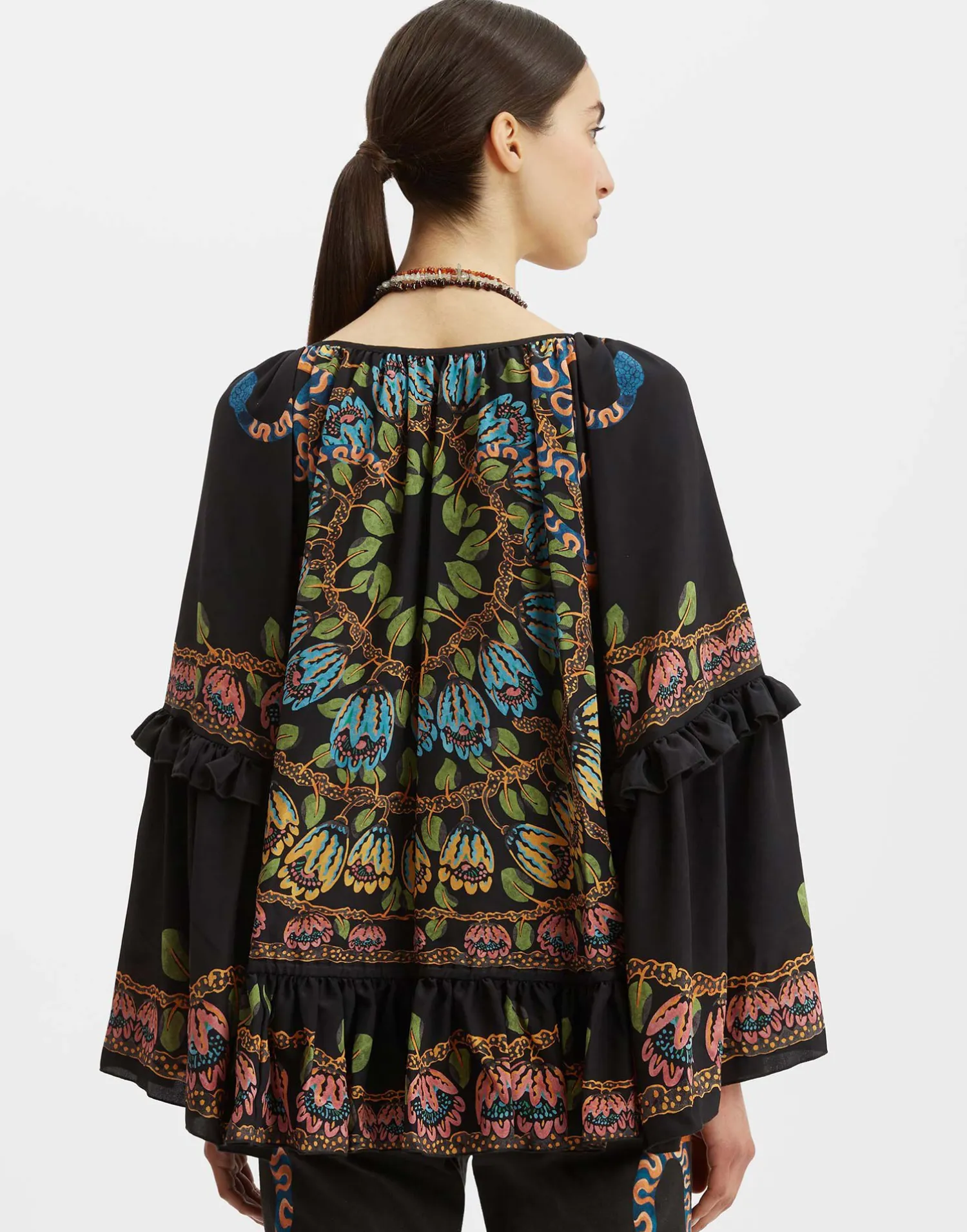 La DoubleJ Camicie E Top<Boho BlouseEve Black in Crepe De Chine