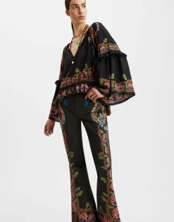 La DoubleJ Camicie E Top<Boho BlouseEve Black in Crepe De Chine