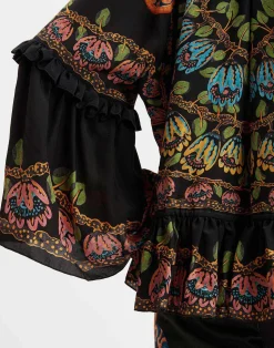 La DoubleJ Camicie E Top<Boho BlouseEve Black in Crepe De Chine