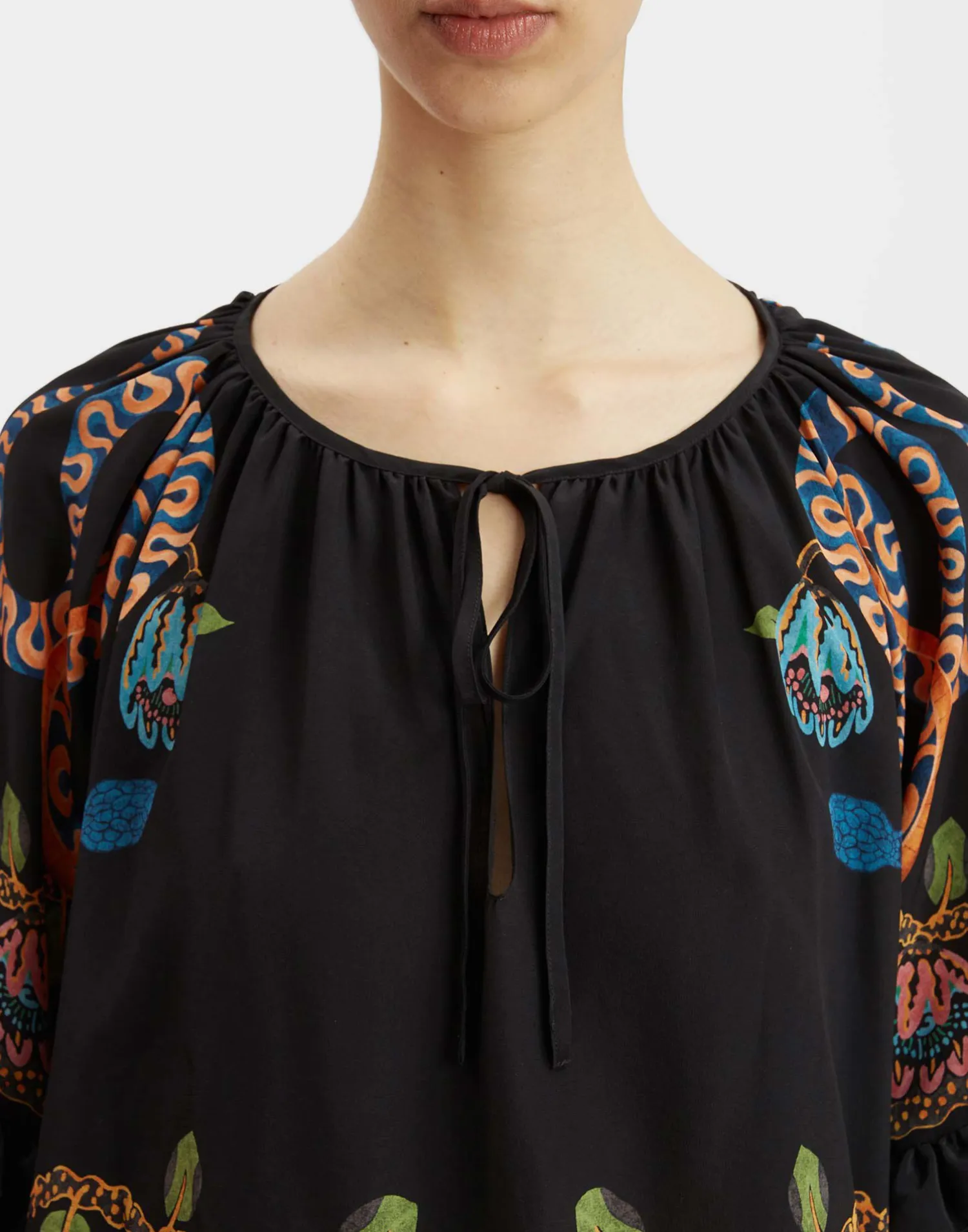 La DoubleJ Camicie E Top<Boho BlouseEve Black in Crepe De Chine