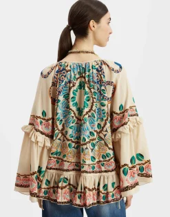 La DoubleJ Camicie E Top<Boho BlouseEve Ecru in Crepe De Chine