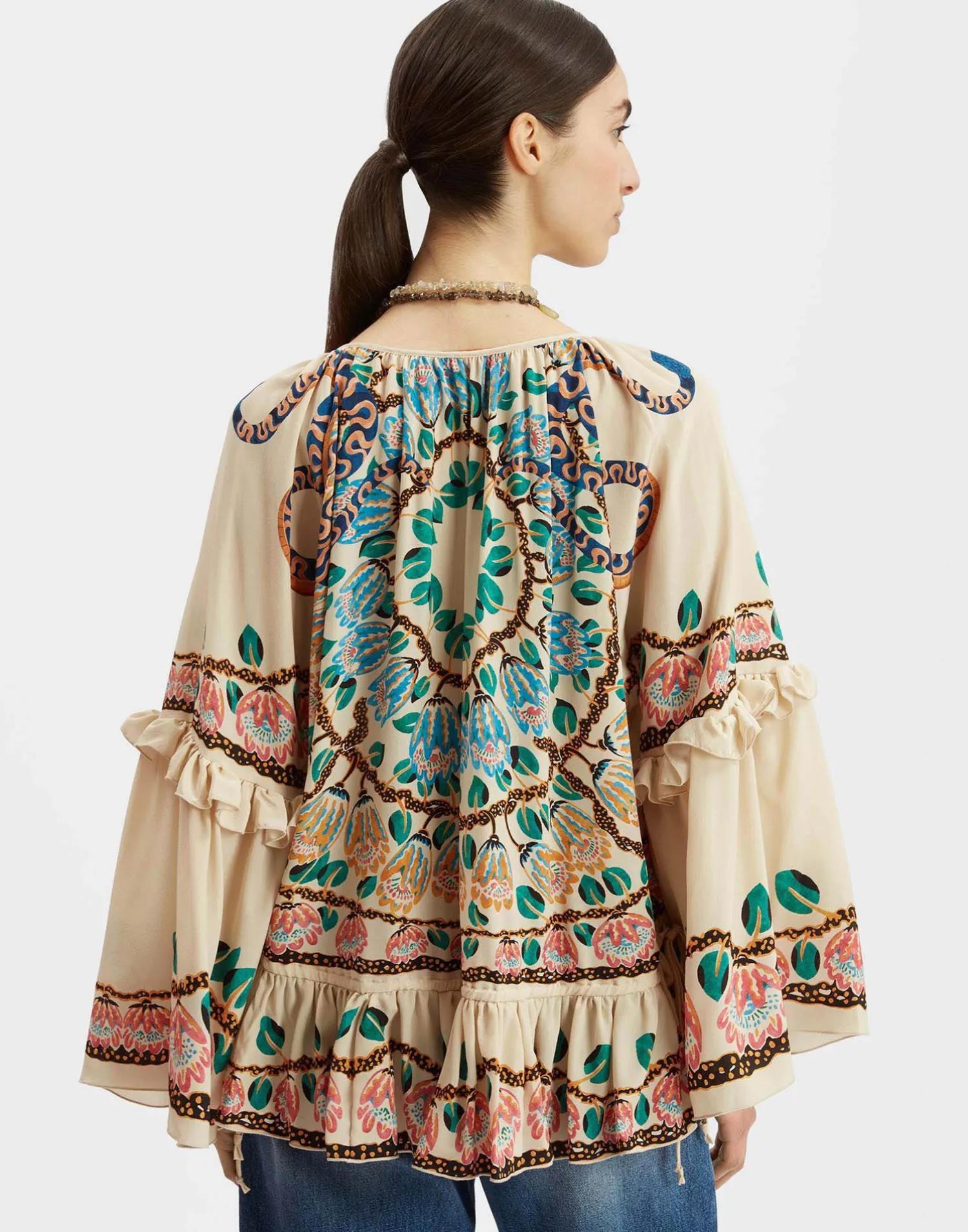 La DoubleJ Camicie E Top<Boho BlouseEve Ecru in Crepe De Chine