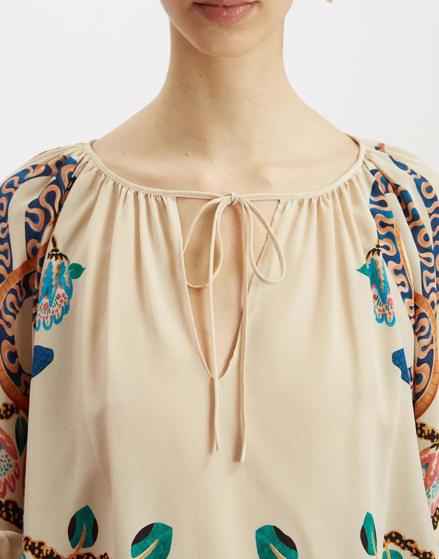 La DoubleJ Camicie E Top<Boho BlouseEve Ecru in Crepe De Chine