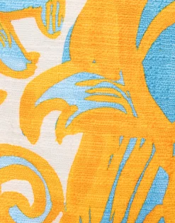 La DoubleJ Vestiti<Bold Shoulder Mini DressAnemone Orange in Shot Cotton