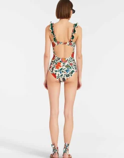 La DoubleJ Moda Mare<Boop SwimsuitDragonflower Mini Multicolor in Lycra