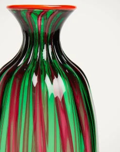La DoubleJ Vasi|Home Décor<Bottiglia Vase (Ridged)Verde/Fucsia in Glass