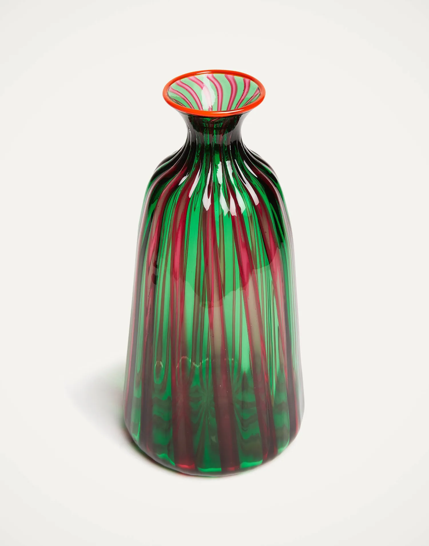 La DoubleJ Vasi|Home Décor<Bottiglia Vase (Ridged)Verde/Fucsia in Glass