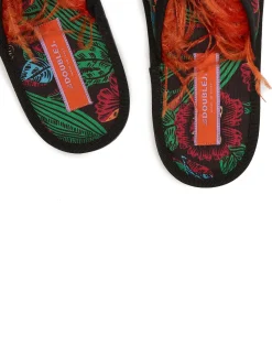 La DoubleJ Scarpe|Accessories<Boudoir SlipperNight Garden in Faille
