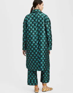La DoubleJ Capispalla<Boxy CoatWinter Sun Emerald in Jacquard