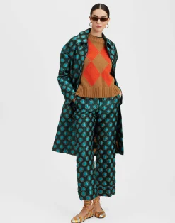 La DoubleJ Capispalla<Boxy CoatWinter Sun Emerald in Jacquard