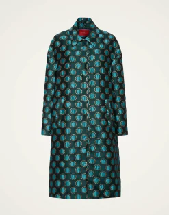 La DoubleJ Capispalla<Boxy CoatWinter Sun Emerald in Jacquard