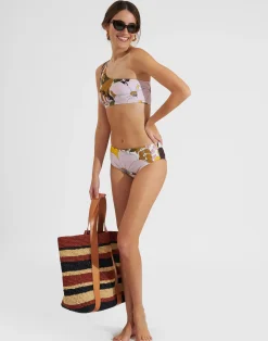 La DoubleJ Moda Mare<Boy BriefBig Flower Rose in Piquet Lycra