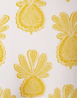 La DoubleJ Moda Mare<Boy BriefPineapple Sunflower White in Lycra