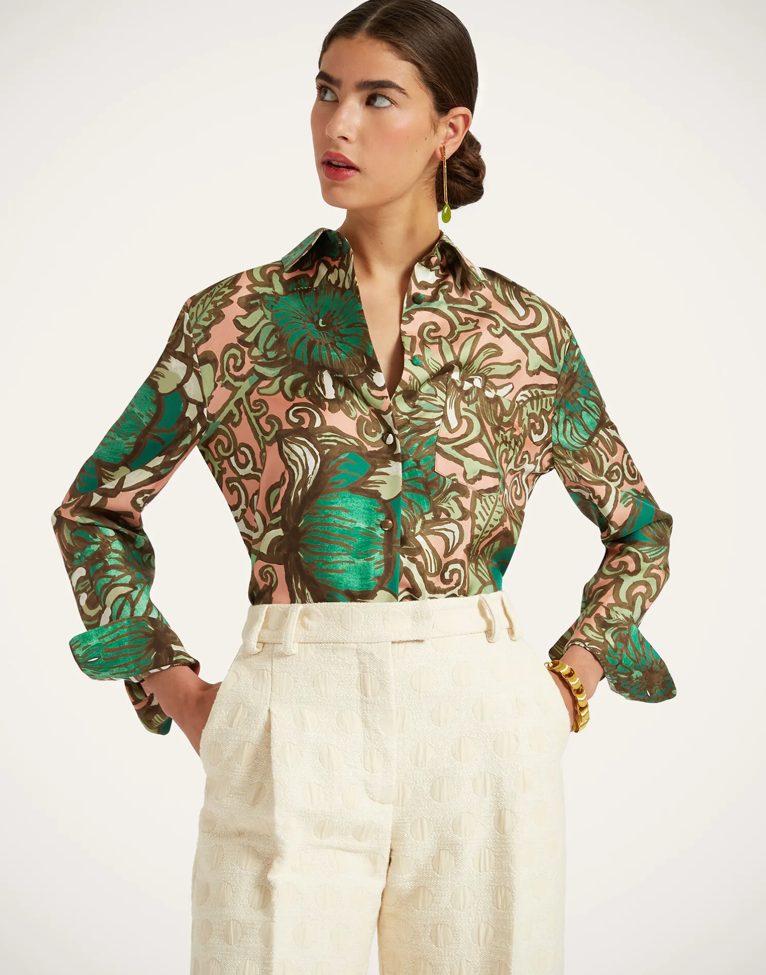 La DoubleJ Camicie E Top<Boy ShirtAnemone Pink in Twill Silk