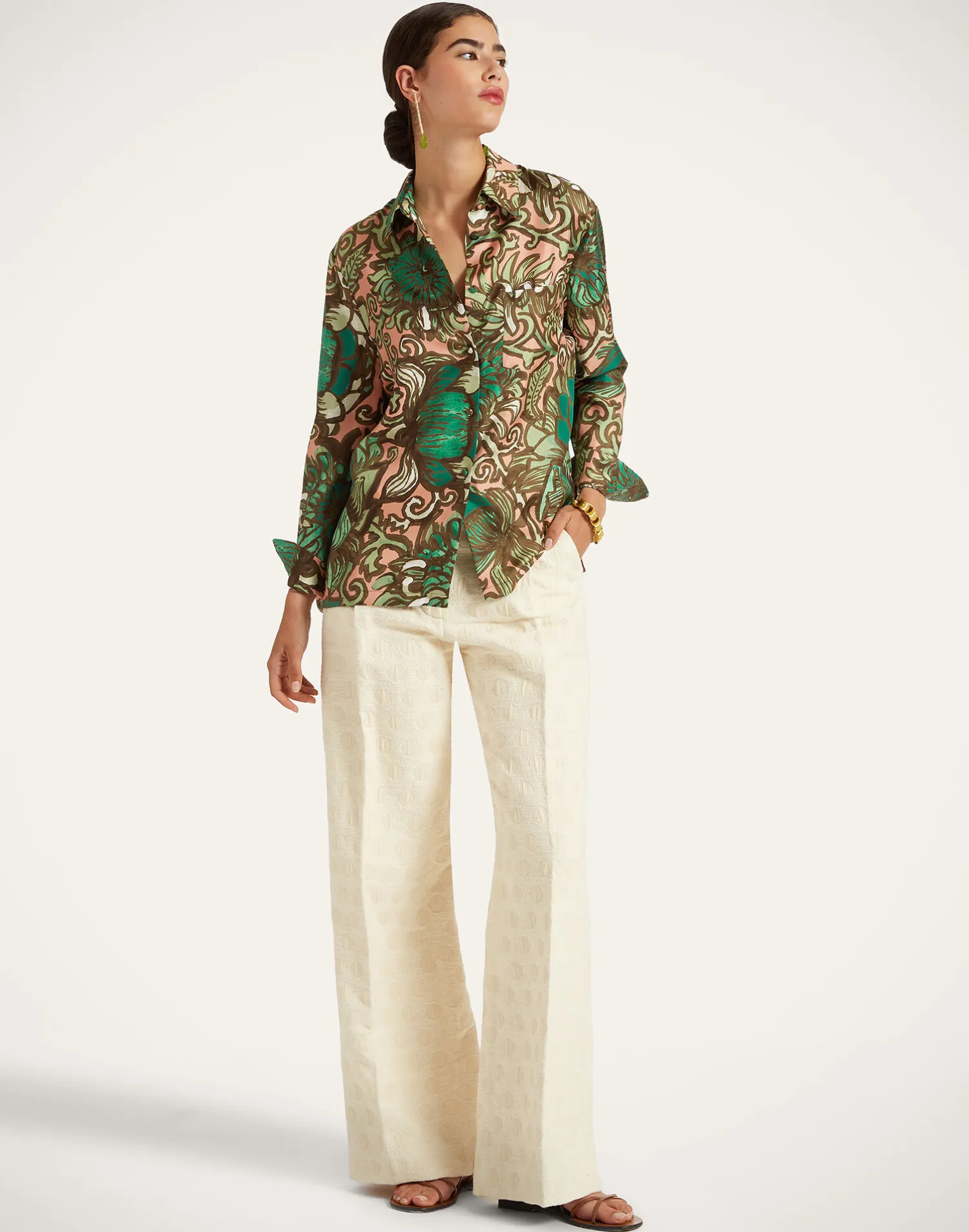 La DoubleJ Camicie E Top<Boy ShirtAnemone Pink in Twill Silk
