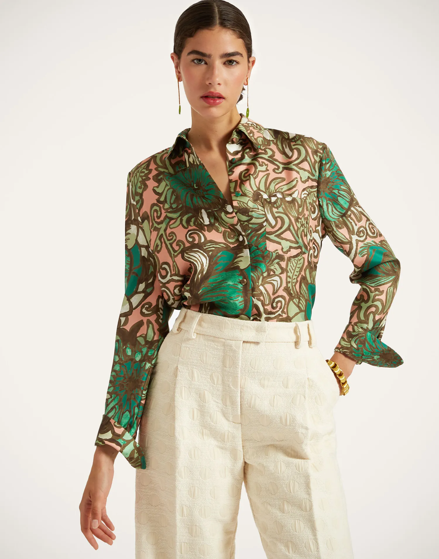 La DoubleJ Camicie E Top<Boy ShirtAnemone Pink in Twill Silk