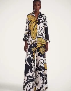 La DoubleJ Camicie E Top<Boy ShirtMarea Black & White in Silk Twill