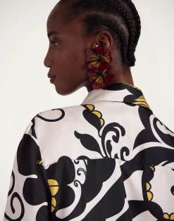 La DoubleJ Camicie E Top<Boy ShirtMarea Black & White in Silk Twill