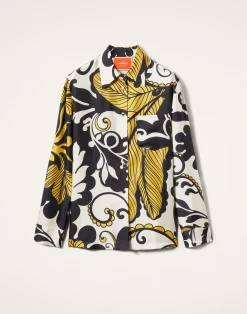La DoubleJ Camicie E Top<Boy ShirtMarea Black & White in Silk Twill