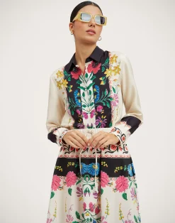 La DoubleJ Camicie E Top<Boy ShirtPlaza Plac&eacute;e Ivory in Silk Twill