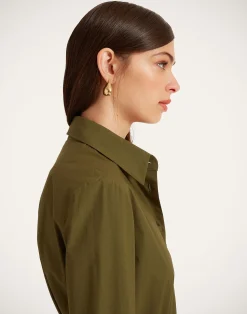 La DoubleJ Camicie E Top<Boy ShirtSolid Camouflage in Crisp Poplin