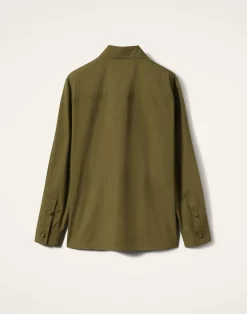La DoubleJ Camicie E Top<Boy ShirtSolid Camouflage in Crisp Poplin