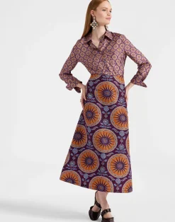La DoubleJ Camicie E Top<Boy ShirtSovereign Mini Purple in Silk Twill