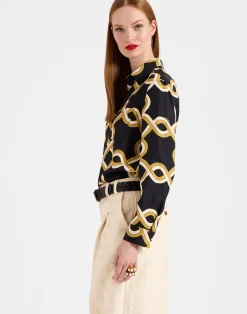 La DoubleJ Camicie E Top<Boy ShirtTackle Black in Silk Twill
