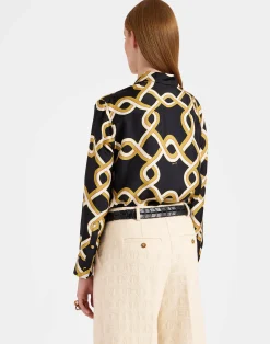 La DoubleJ Camicie E Top<Boy ShirtTackle Black in Silk Twill