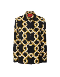 La DoubleJ Camicie E Top<Boy ShirtTackle Black in Silk Twill