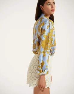 La DoubleJ Camicie E Top<Boy ShirtTangle Light Blue in Silk Twill